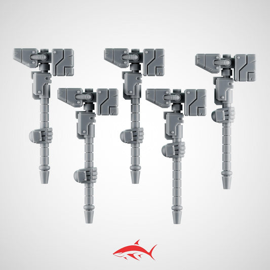 5 Terminator Heavy Hammers – Close Combat Weapons with Mechanical Details – Ultra HD 14K Resin