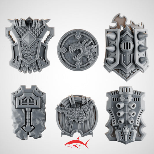 Set 7 – 6 Ember Forge Shields for Fire Lizard – Mixed Pack Set 1 to 6