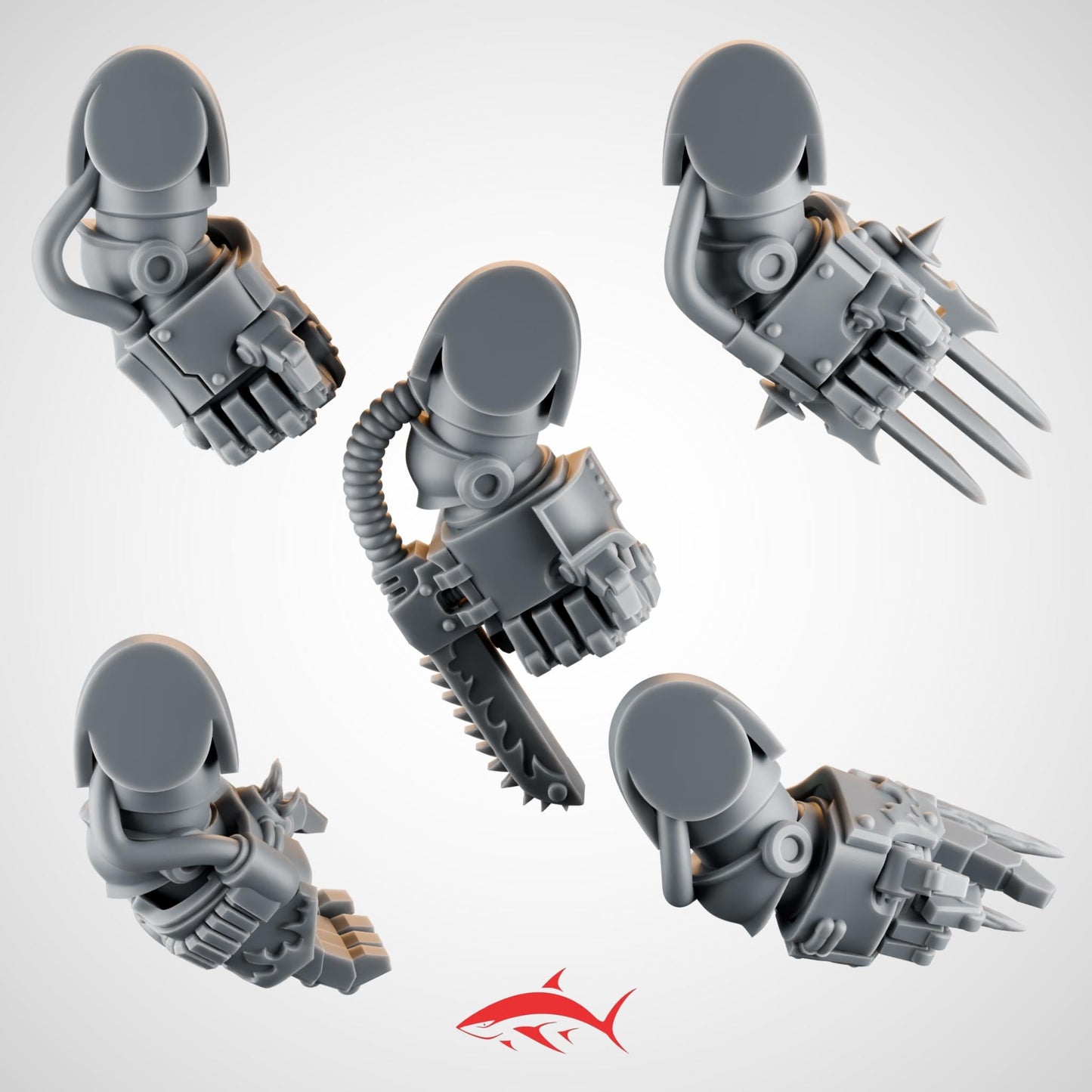 Set 2 – 5 Emberforge Terminator Big Fist for Fire Lizard – Talon Gauntlets & Chainblade Fists