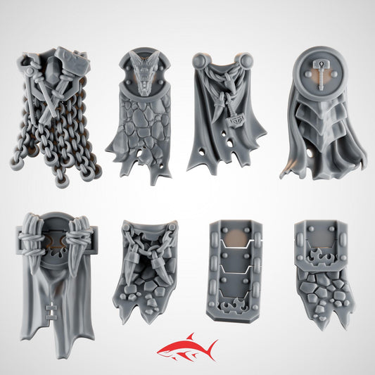 8 Loincloths Ember Forge for Fire Lizard – Gothic Chains, Keys, Fangs, Stone & Riveted Plates
