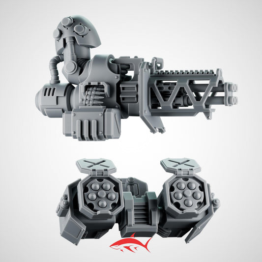 Heavy Gun & Missile Launcher for Rapt'ops Terminator – Heavy Guard Weapon Bits Ultra HD 14K
