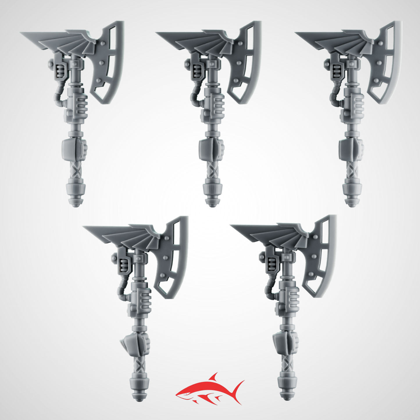 SET 2 - Shadowguard Axes With Ornaments Greytide - Bits Ultra HD 14K