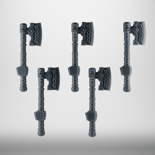 SET 1 - 5 Viking Axes for Kitbash – Grimdark Custom Bits for Wolf Warriors – 28mm / 32mm Scale Wargame