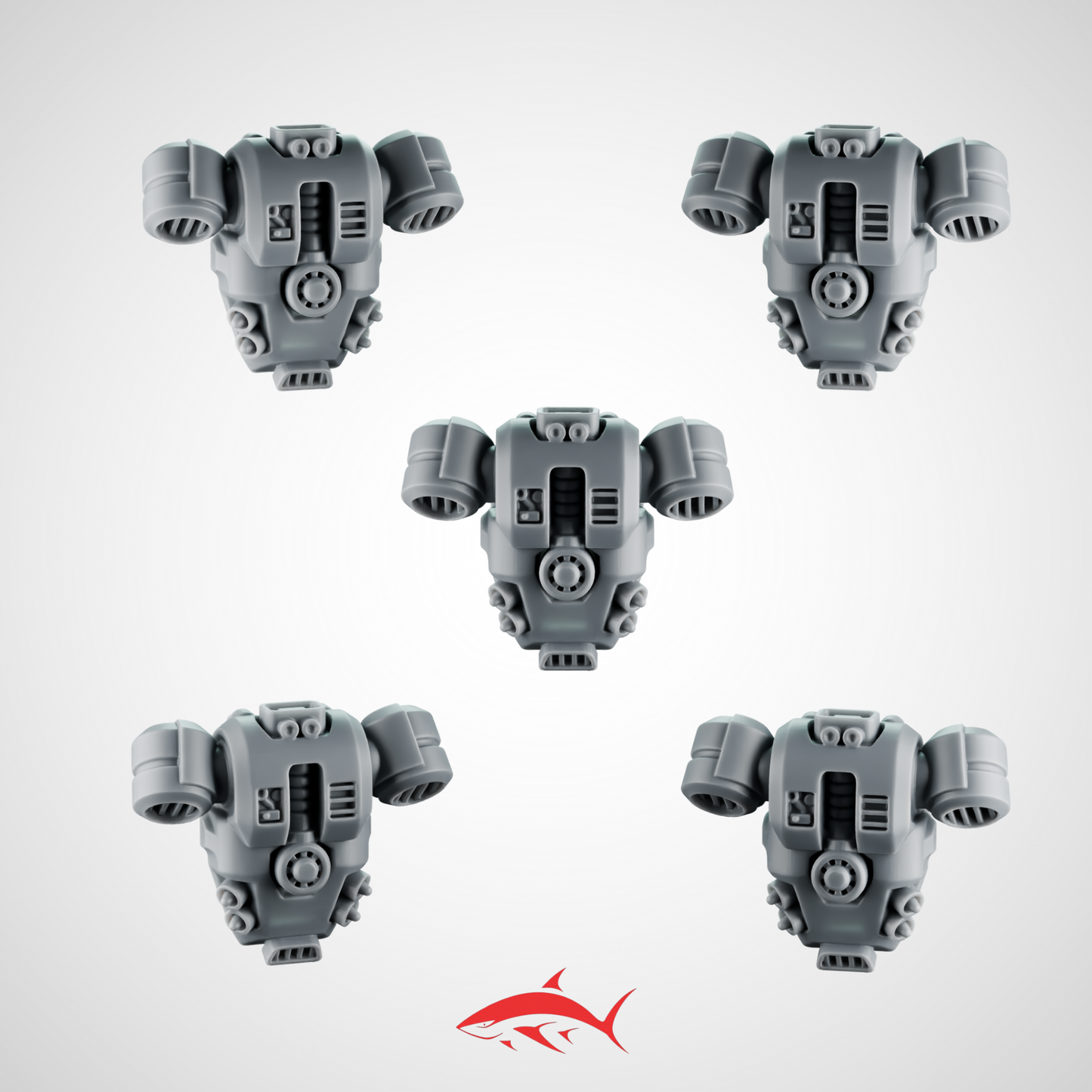 Set 2 - Backpack Generic With Cylindrical Shape Greytide - Bits Ultra HD 14K