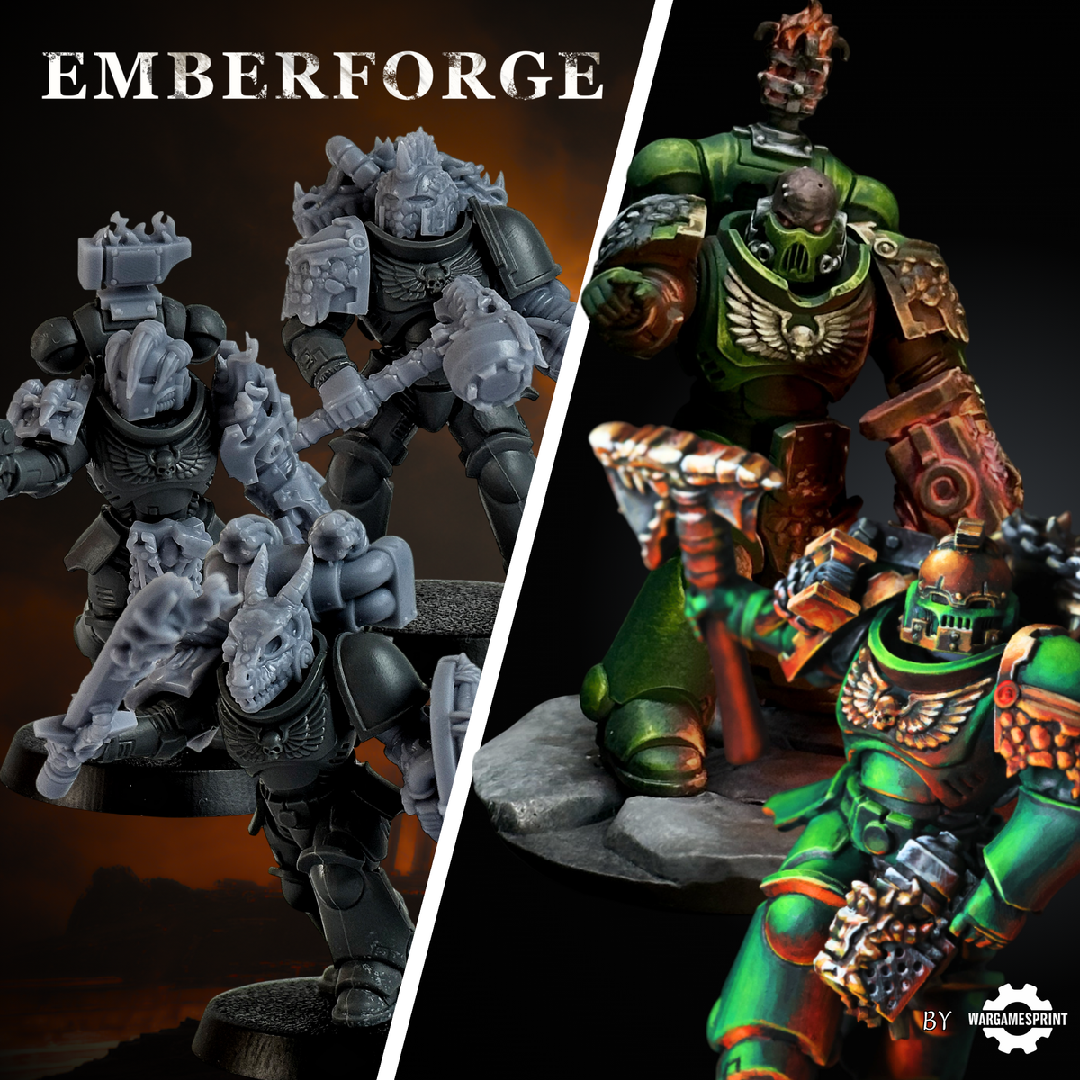 Emberforge axes - Fire lizards - resin bit - Sharkass