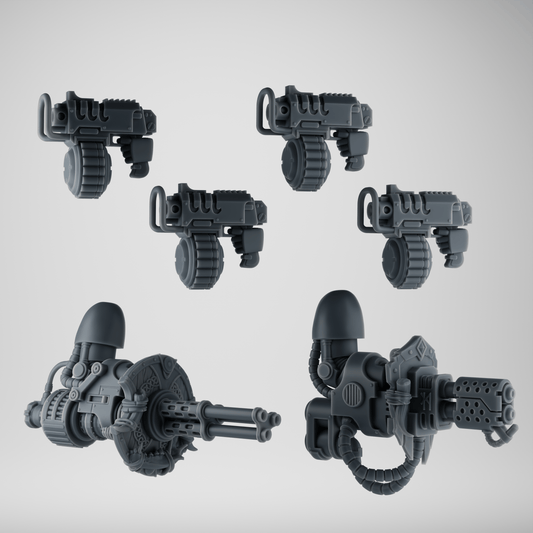 6 Viking Weapon Kit for Heavy Guard – Ultra HD 14K Resin – 6 Custom Wolf Clan Bits with Shielded Heavy Arms