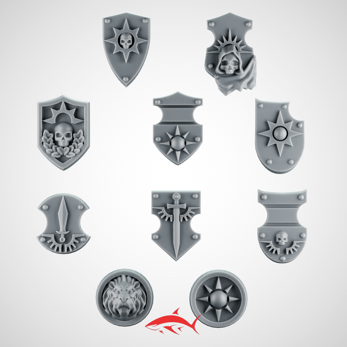 Shoulder Shield SET 1 Angel of the Death Greytide - Bits Ultra HD 14K