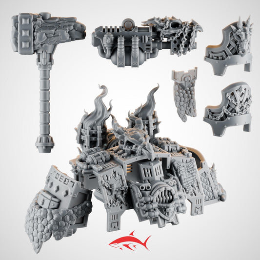 Emberforge Dread Upgrade Kit for Fire Lizard – Dragon-Forge Plating, Flame Stacks & Chain Iconography