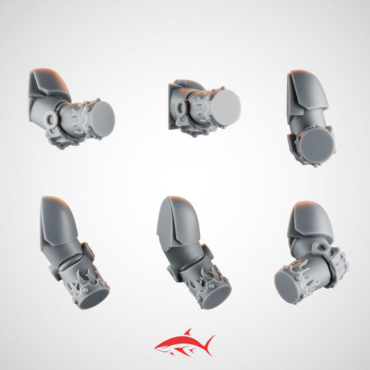 Set 2 – 6 Emberforge Arms for Fire Lizard – Flame-Braced Arm Pack for Power-Armored Troops