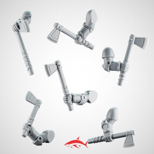 SET2 - 5 Tomahawk With Arms–  Battle Axes Generic Melee Weapons Bits Ultra HD 14K