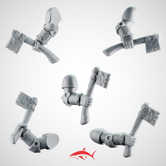 SET4 - 5 Tomahawk With Arms–  Battle Axes Generic Melee Weapons Bits Ultra HD 14K