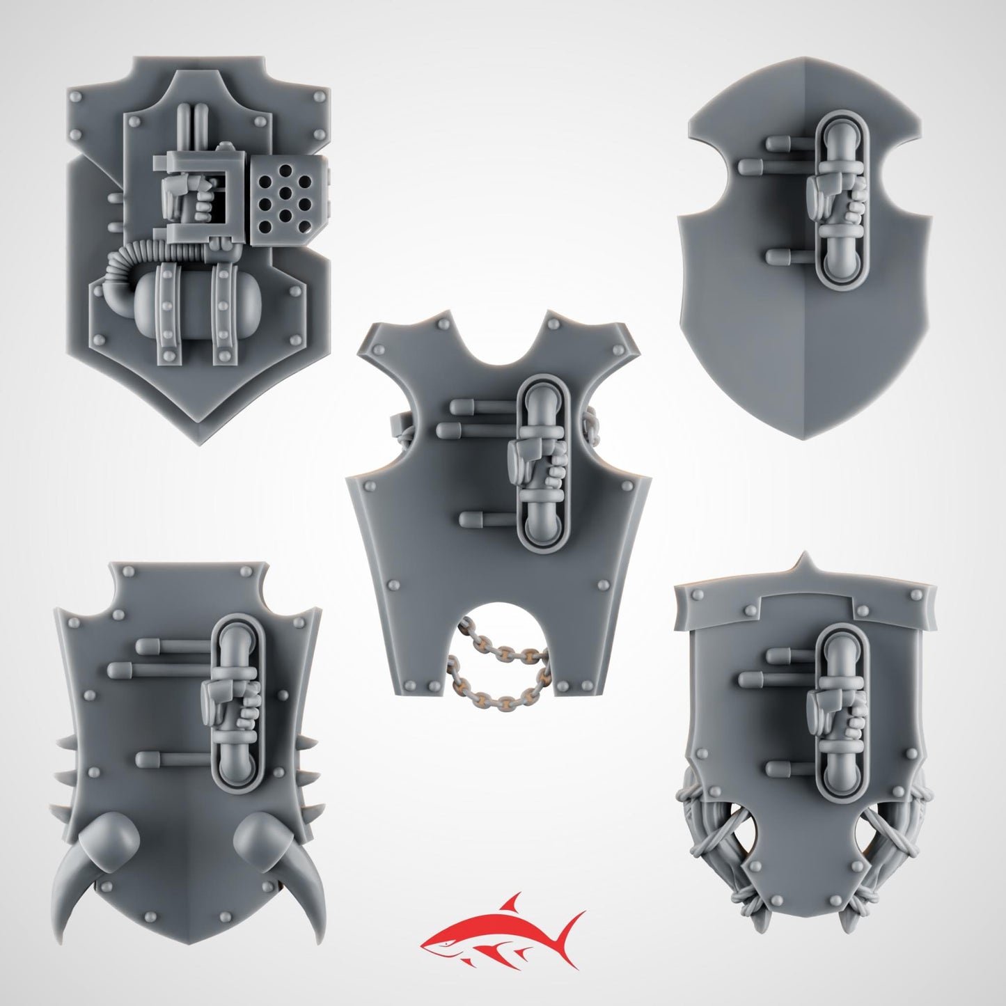 Set 6 – 5 Shields for Terminator Fire Lizard – Ember Forge - Mixed Pack Set 1 to 5