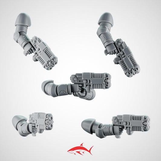 5 Plasma Pistols – Futuristic Energy Sidearms Bits – Ultra HD 14K