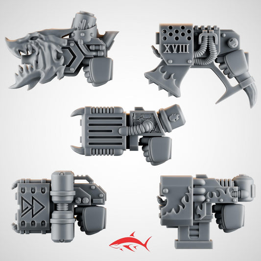 5 Terminator Weapon Ember Forge For Fire Lizard – Dragon-Scale Casings, Vented Fuel Canisters & Rune Details