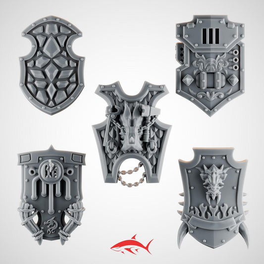 Set 6 – 5 Shields for Terminator Fire Lizard – Ember Forge - Mixed Pack Set 1 to 5
