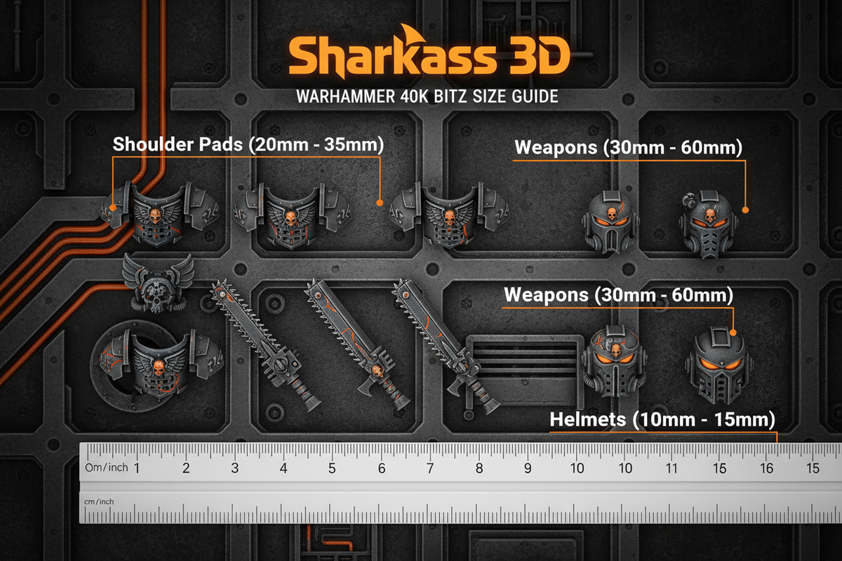 Wargaming Bits Scale Guide: 32mm, 40mm and 90mm Image