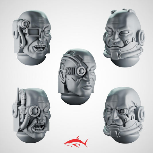 5 Bionic Heads – Cybernetic Warrior Helmetless Bits Ultra HD 14K