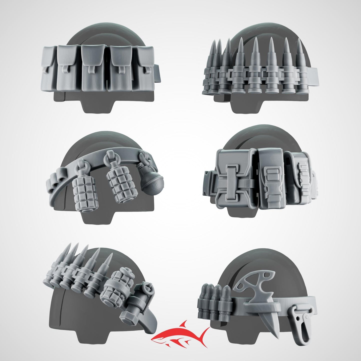 6 Terminator Rapt’Ops Shoulder Accessories – Tactical Ammo & Grenade Add-ons Bits Ultra HD