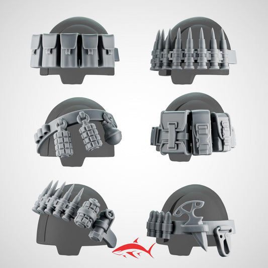 6 Terminator Rapt’Ops Shoulder Accessories – Tactical Ammo & Grenade Add-ons Bits Ultra HD