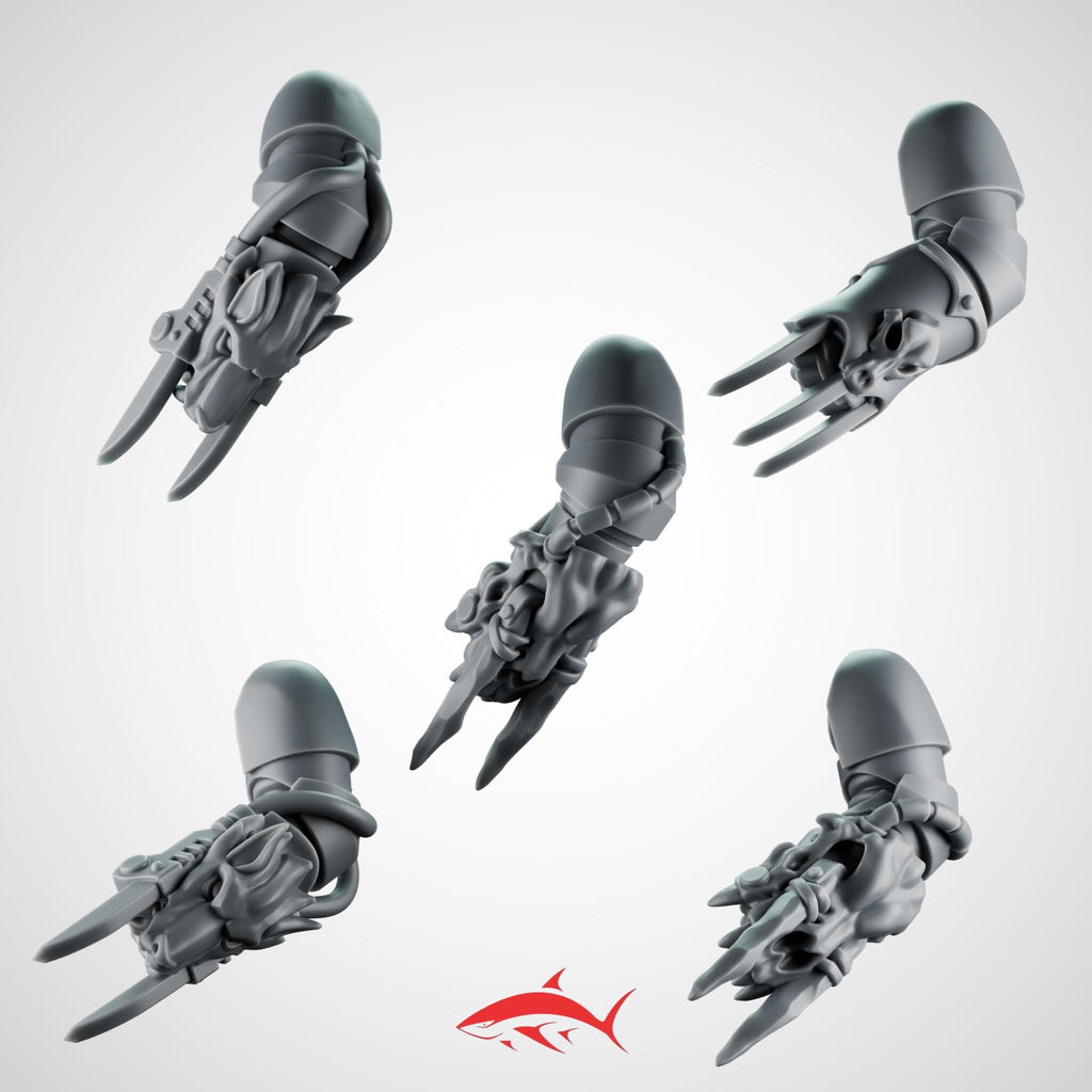 Claw SET2 Primal Hound Greytide - Left - 32mm scale resin bit - Sharkass