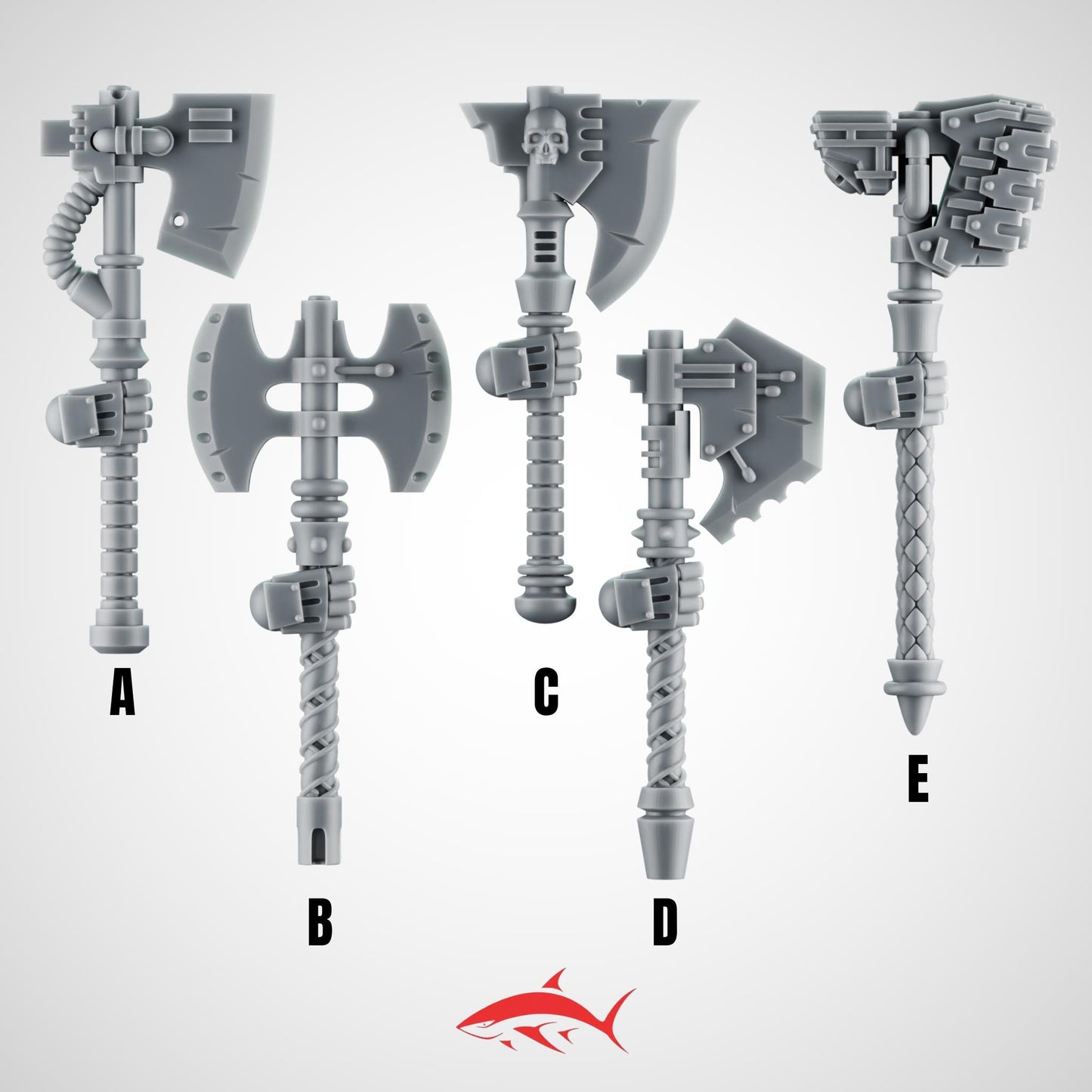 Set 2 - 5 Heavy Axes Pose for Terminator – Grimdark Weapons