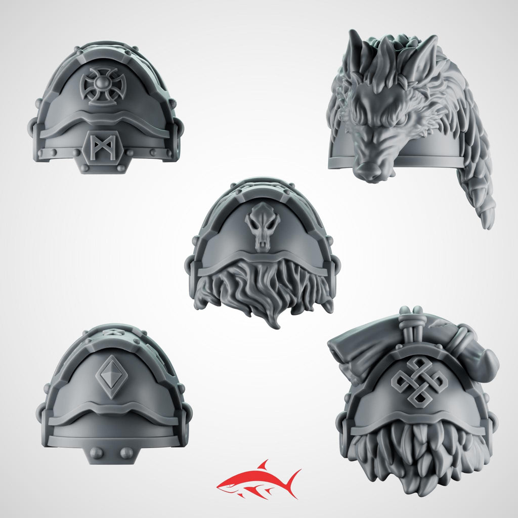 Pads SET1 Primal Hound Greytide - 32mm scale resin bit - Sharkass