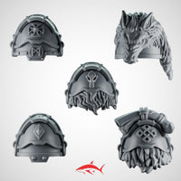 Pads SET1 Primal Hound Greytide - 32mm scale resin bit - Sharkass
