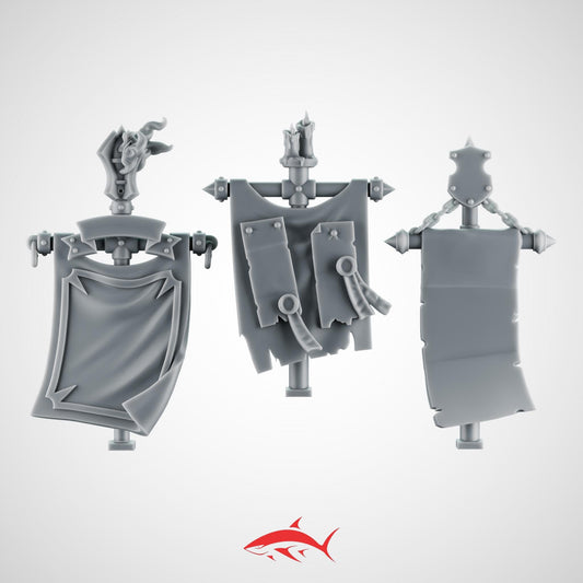 3 Backpack Banners – Neutral Banner Toppers Bits Ultra HD 14K
