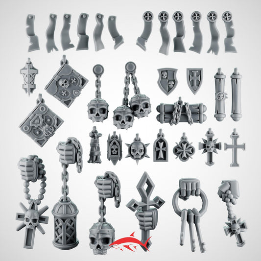 40 Black Crusader Accessories – Purity Seals, Skulls, Relics & Chains Bits Ultra HD 14K