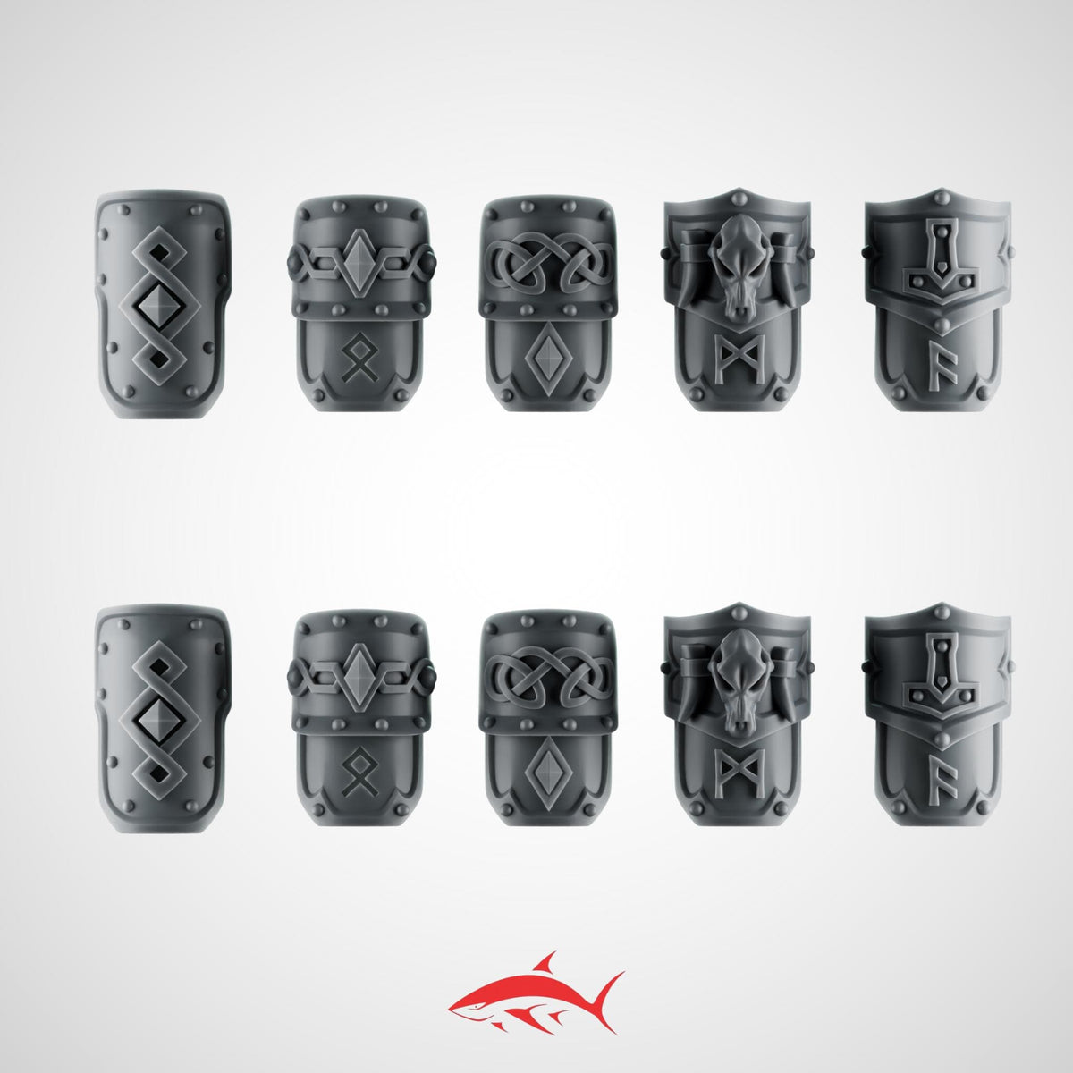 Greaves SET1 Primal Hound Greytide - 14K Ultra HD Bits - 32mm scale resin bit - Sharkass