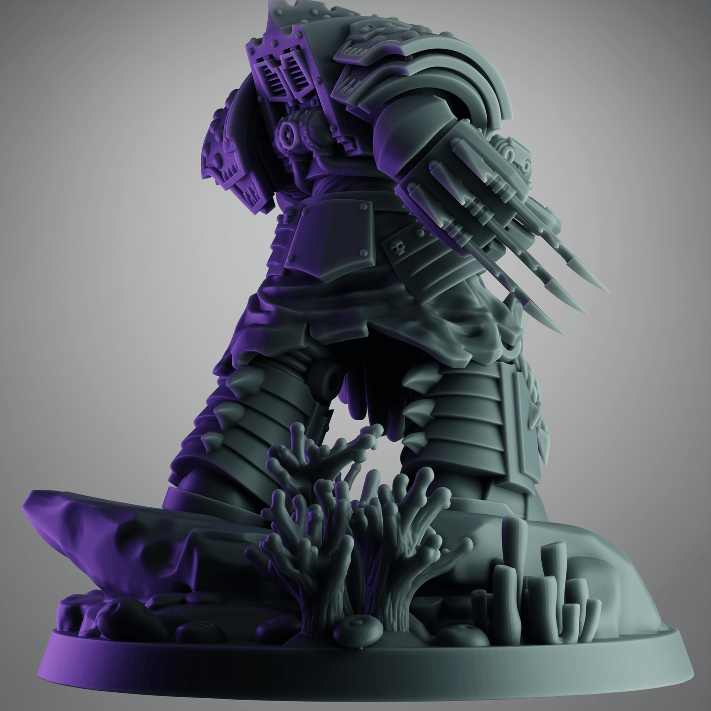 The Sharkfather – Void Predator Leader – Gothic Space Raider Commander – Ultra HD 14K Resin – 32mm