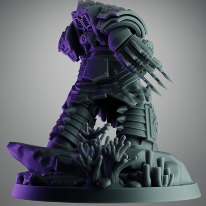 The Sharkfather – Void Predator Leader – Gothic Space Raider Commander – Ultra HD 14K Resin – 32mm