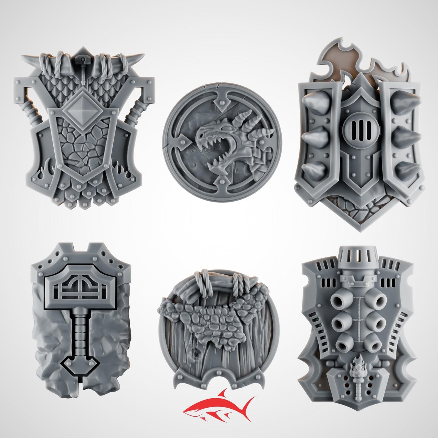 Set 7 – 6 Ember Forge Shields for Fire Lizard – Mixed Pack Set 1 to 6