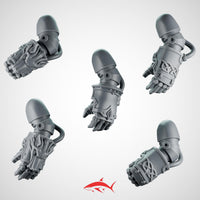 Powerfist SET2 Primal Hound Greytide - 14K Ultra HD Bits - Left - 32mm scale resin bit - Sharkass