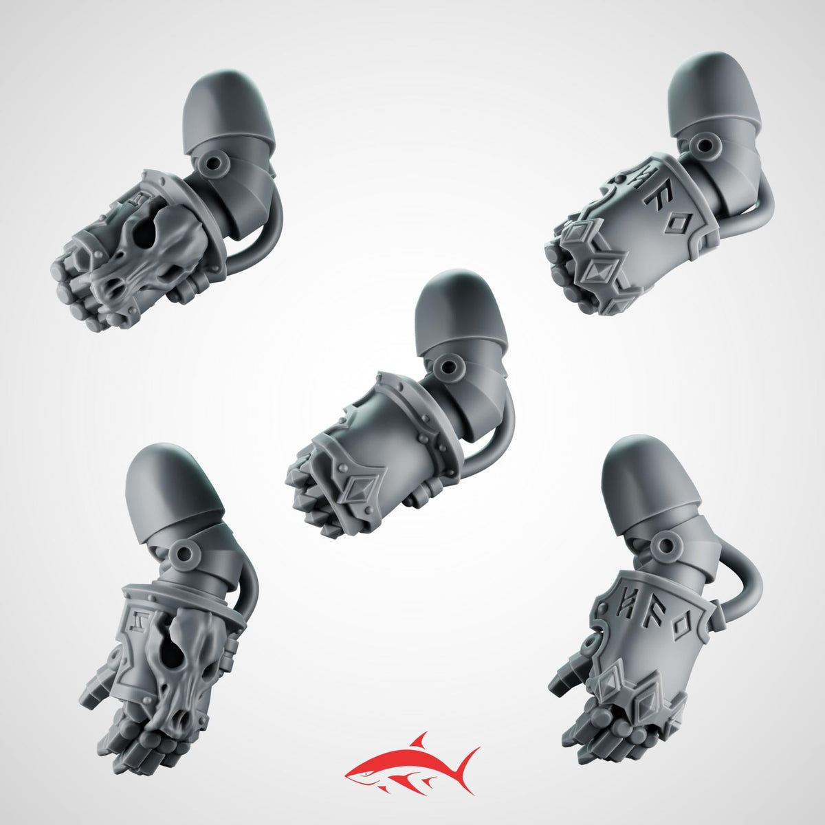 Powerfist SET1 Primal Hound Greytide - Left - 32mm scale resin bit - Sharkass