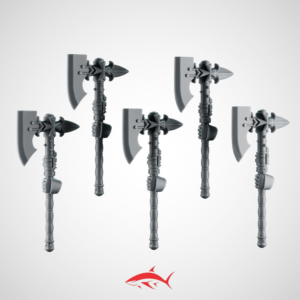 Axes for Heavy Guard Eternal Crusader - Left - 32mm scale resin bit - Sharkass