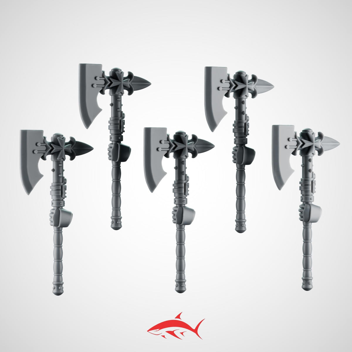 Axes for Heavy Guard Eternal Crusader - Left - 32mm scale resin bit - Sharkass