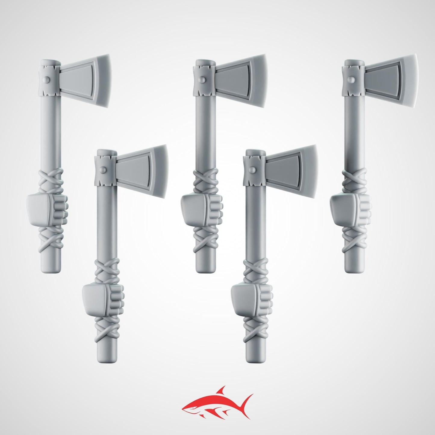 SET2 - 5 Tomahawk–  Battle Axes Generic Melee Weapons Bits Ultra HD 14K