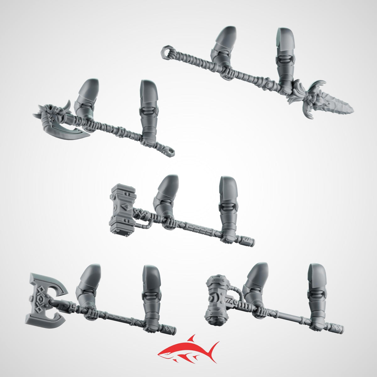 Two handed Weapons Primal Hound Greytide - Left - 32mm scale resin bit - Sharkass