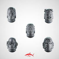 Head Set 1 Heavy Guard Eternal Crusader Greytide - 32mm scale resin bit - Sharkass