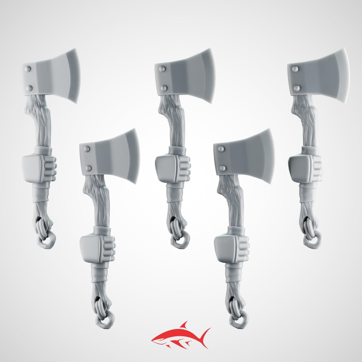 SET1 - 5 Tomahawk–  Battle Axes Generic Melee Weapons Bits Ultra HD 14K