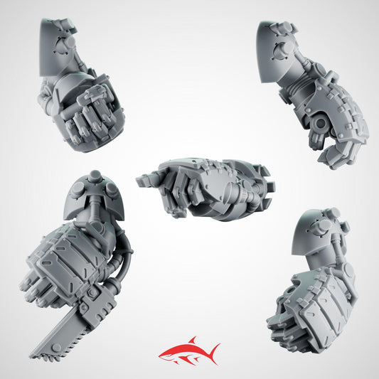 Set 3 - 5 Rapt’Ops Terminator Power Fists – Heavy Close Combat Arms Bits Ultra HD 14K