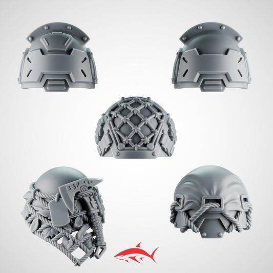 Set 2 - 5 Terminator Rapt’Ops Shoulder Pads – Armored Pauldrons with Tactical Rope & Reinforced Details Ultra HD 14K