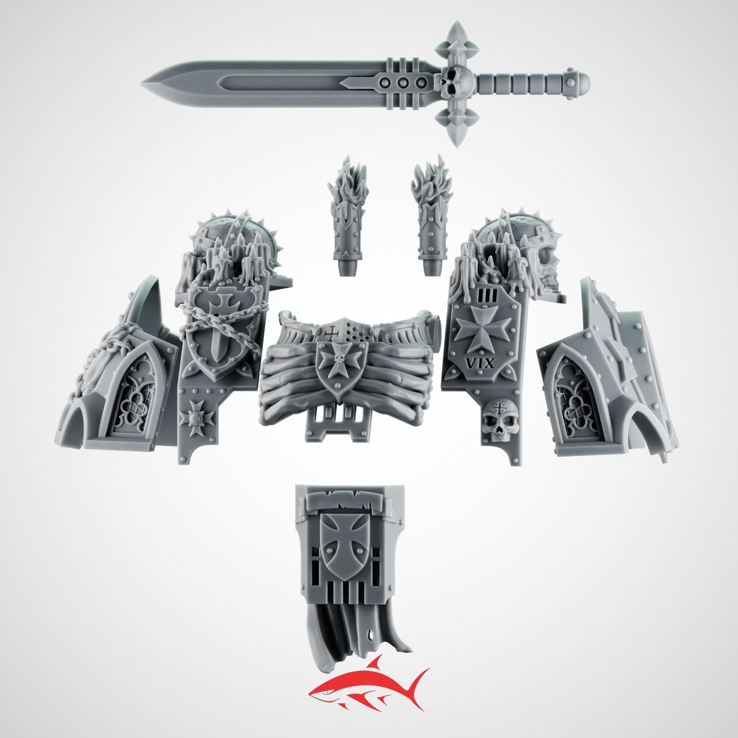 Light Dread Kit Black crusader – Thème Croisés Noirs – Wargame Grimdark Sci-Fi 28mm [Sharkass Exclusive]