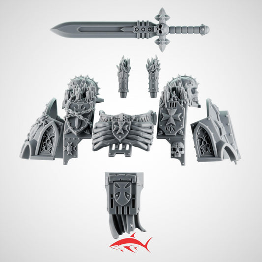 Light Dread Kit Black crusader – Thème Croisés Noirs – Wargame Grimdark Sci-Fi 28mm [Sharkass Exclusive]