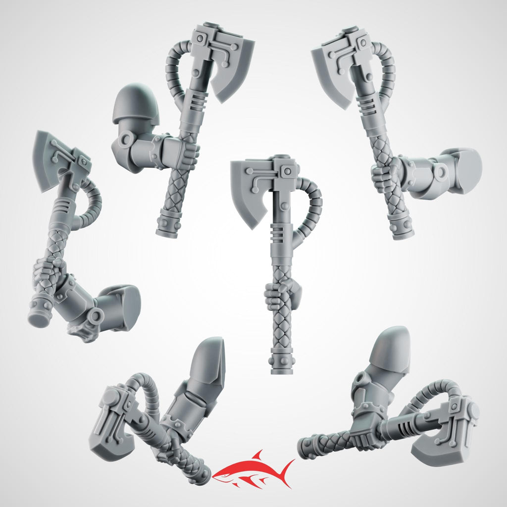 5 Generic Power Axes With Arms– Energetic Melee Weapons Bits Ultra HD 14K - Left - resin bit - Sharkass