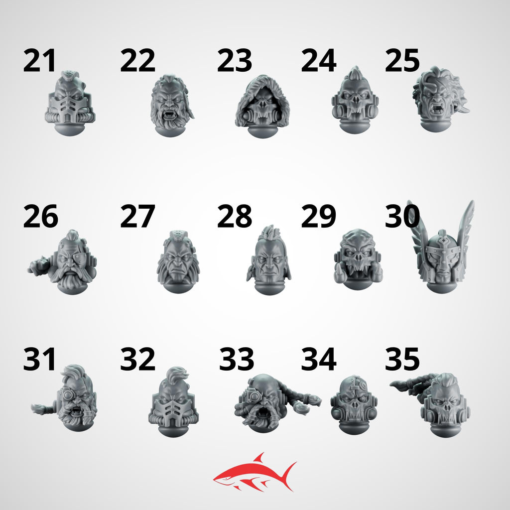 Bundle Head Primal Hound Greytide - 2 - 32mm scale resin bit - Sharkass