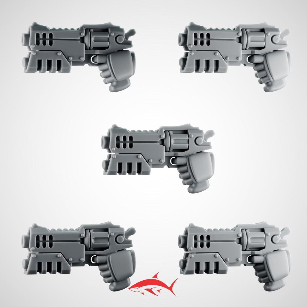 5 Revolver –  Heavy Revolver With 6-Round Cylinder - Left - resin bit - Sharkass