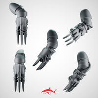 Claw SET1 Primal Hound Greytide - Left - 32mm scale resin bit - Sharkass