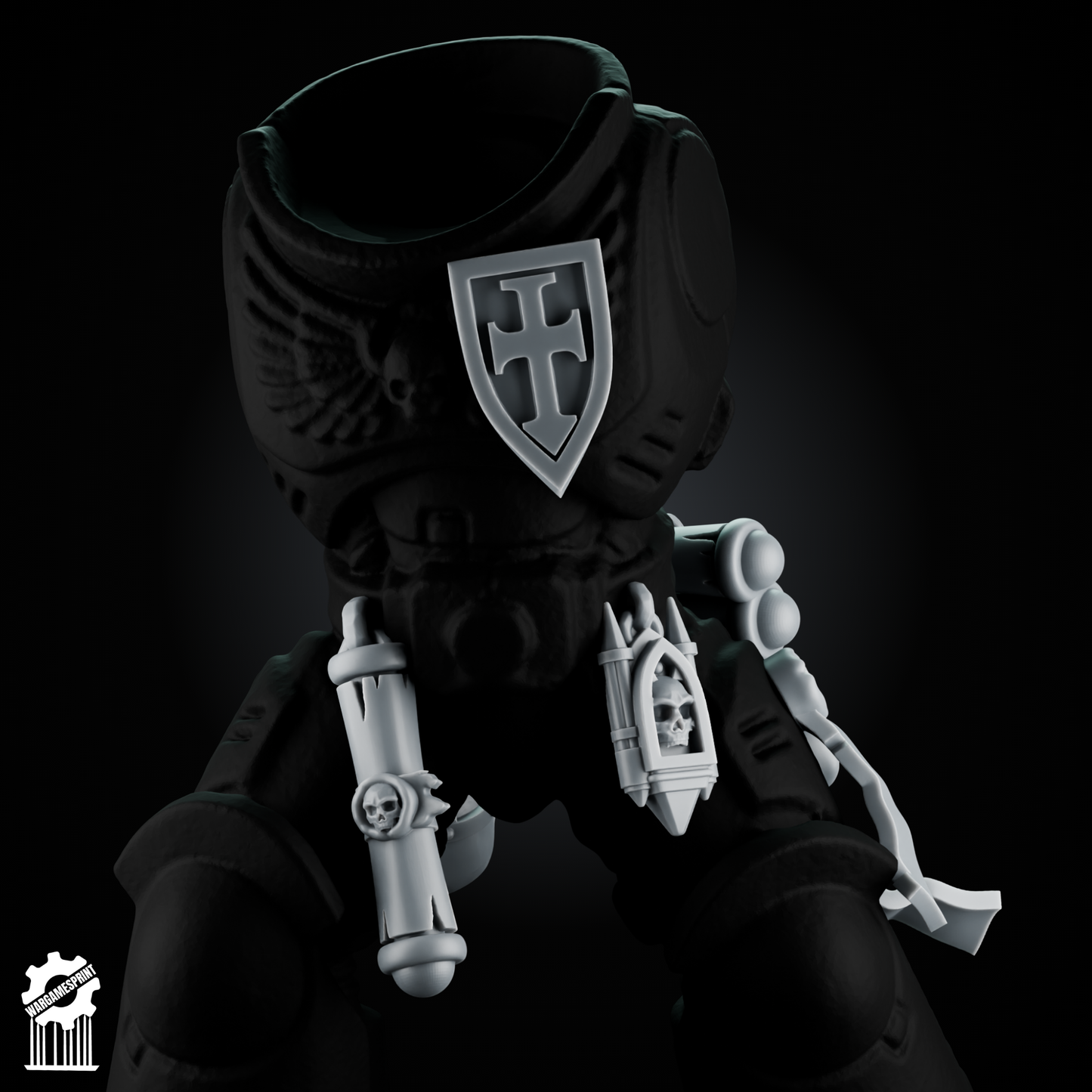 Black Crusaders Religious Accessories – 32mm Heroic Scale – Scrolls, Relics & Iconography [Supported]